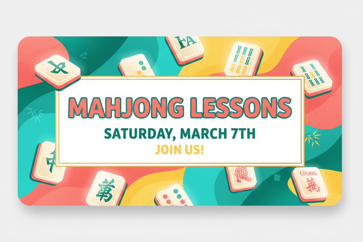 Mahjong lessons banner