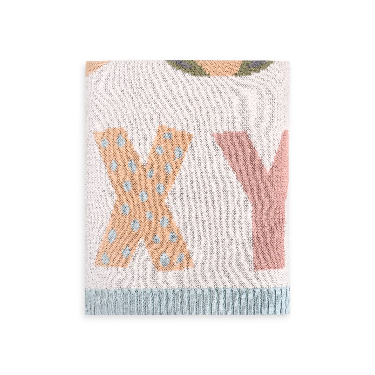 Alphabet Knit Baby Blanket🧸✏️💤