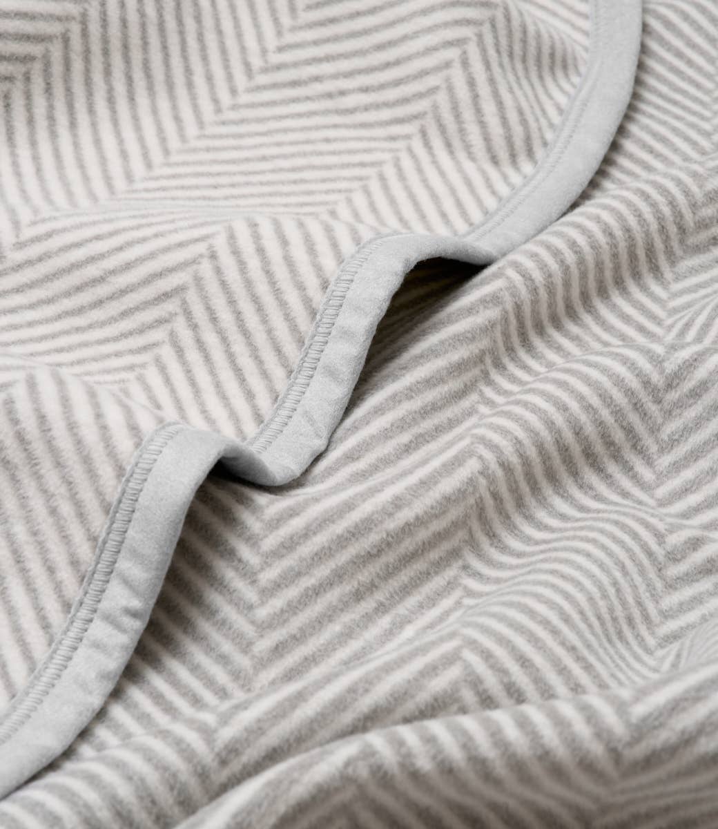 Chappy Wrap Harborview Herringbone Light Grey Blanket