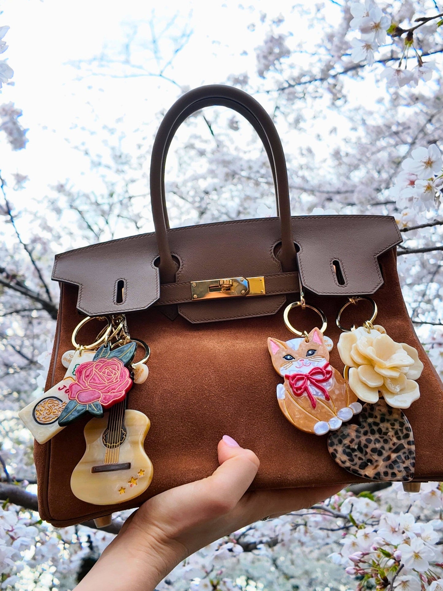 Handmade Heart Bag Charm + Keychain | Eco-Friendly