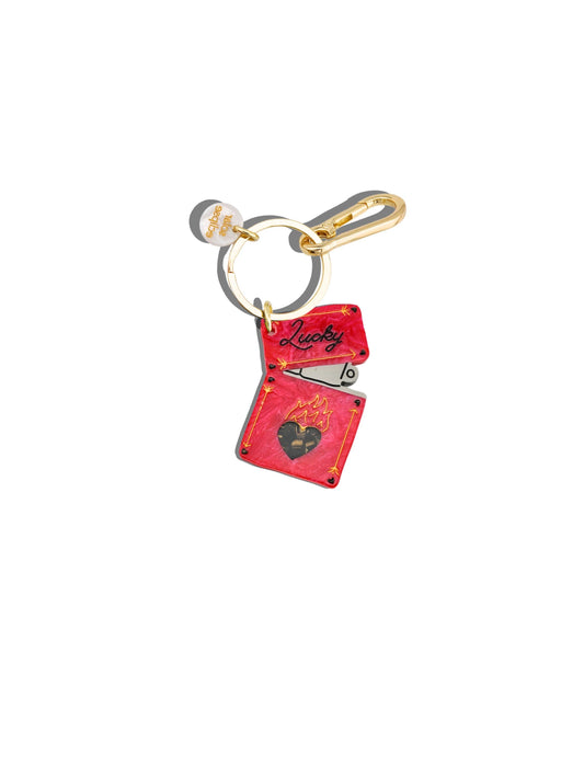 Hand-painted Lucky Lighter Bag Charm + Keychain