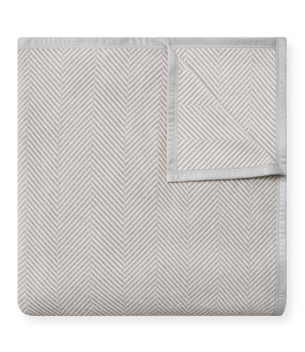 Chappy Wrap Harborview Herringbone Light Grey Blanket