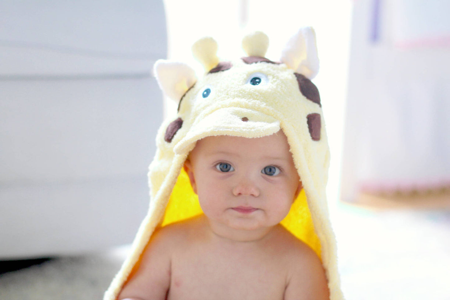 Giraffe Hooded Towel for toddlers ages 2 to 8 years old