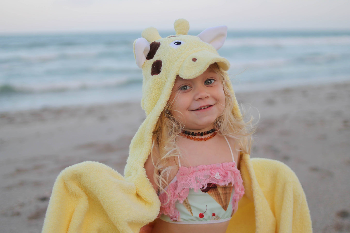 Giraffe Hooded Towel for toddlers ages 2 to 8 years old