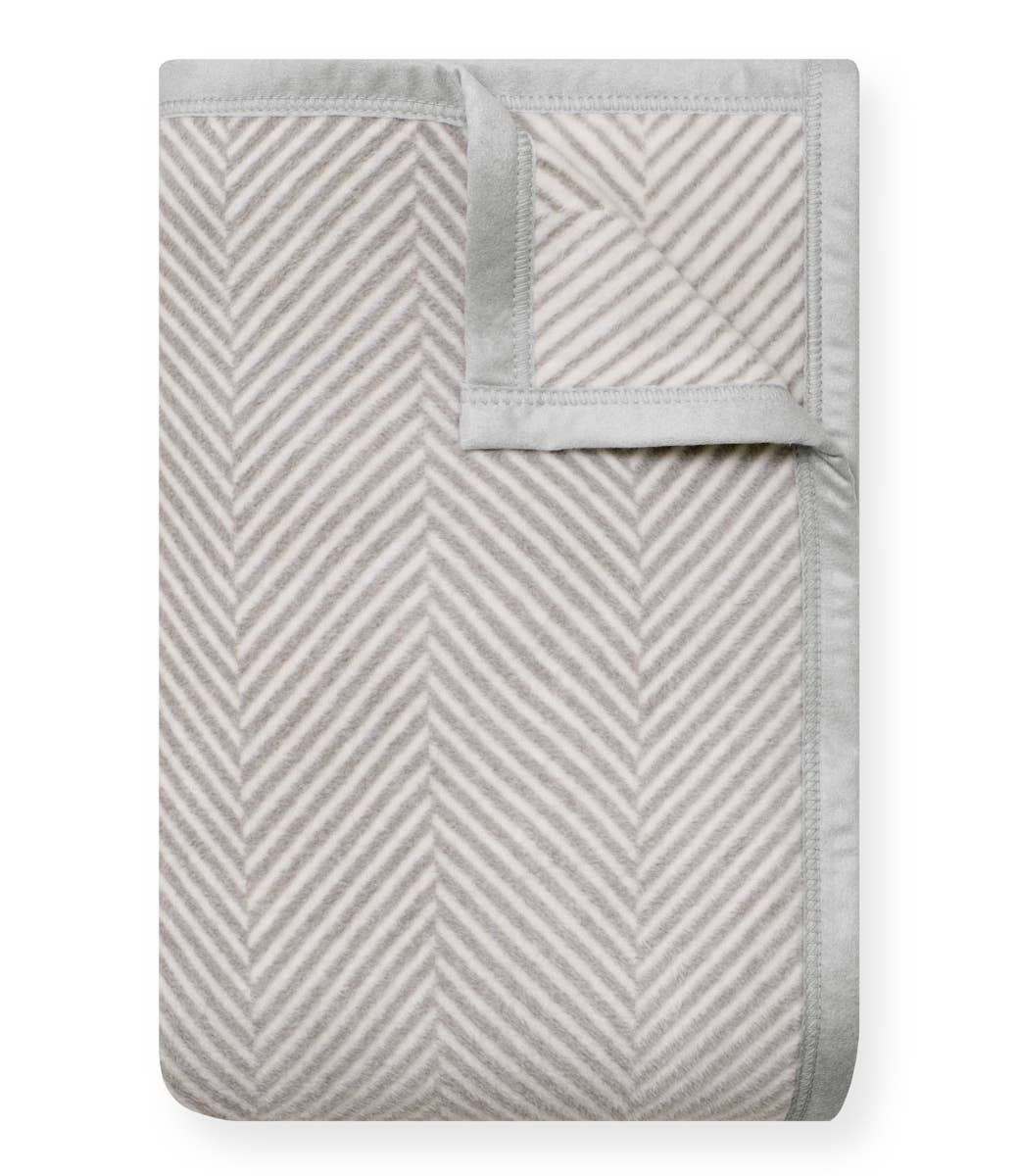 Chappy Wrap Harborview Herringbone Light Grey Blanket