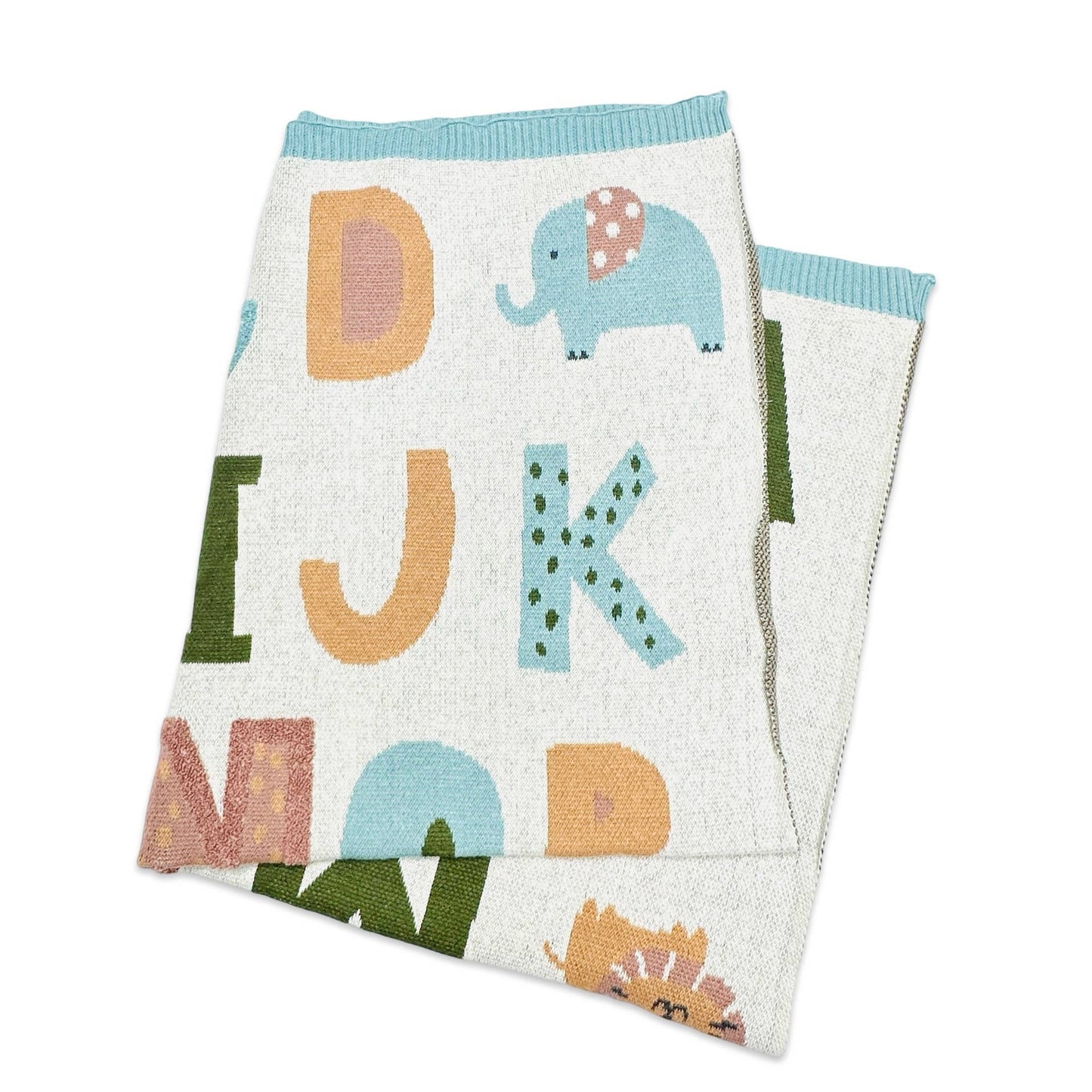 Alphabet Knit Baby Blanket🧸✏️💤