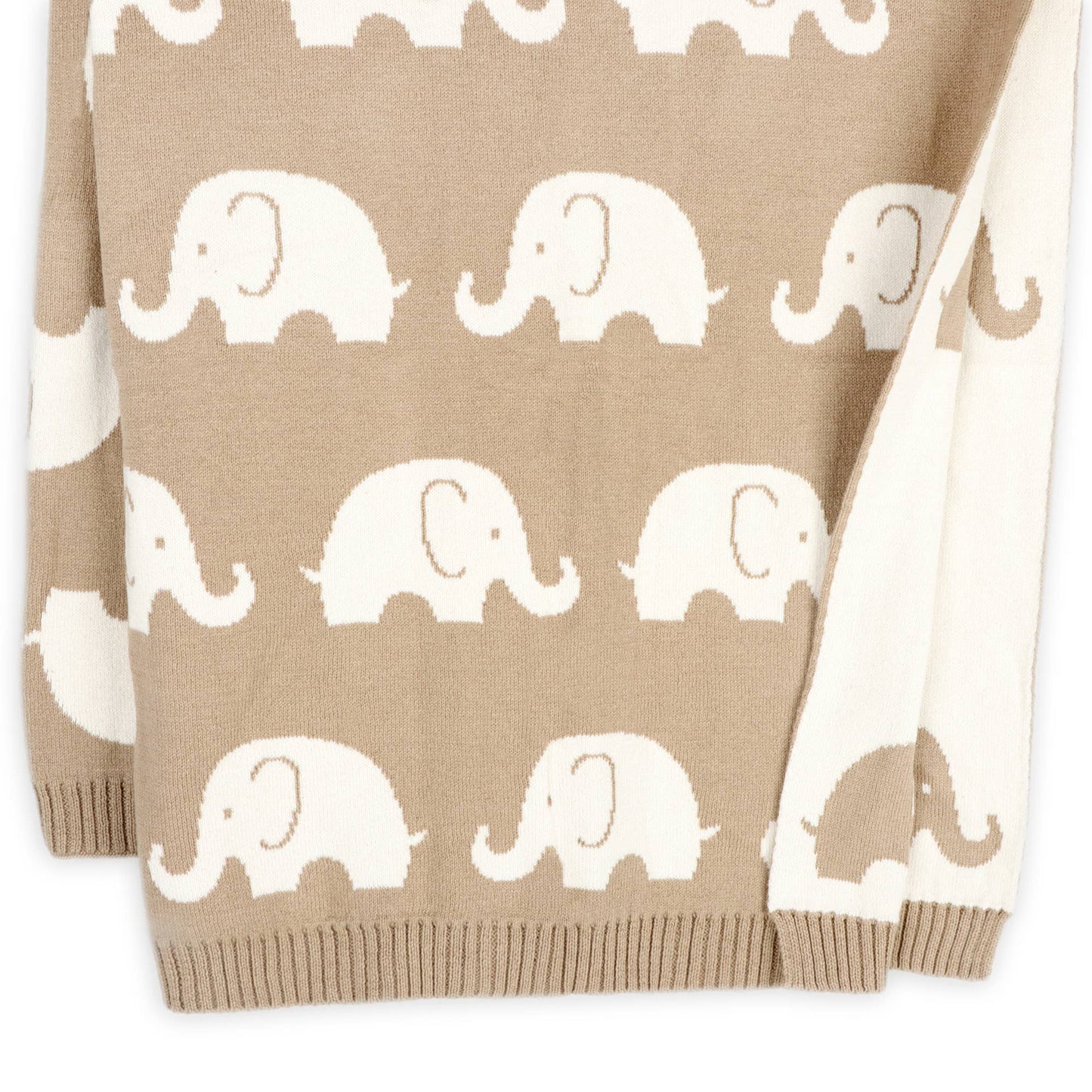 Elephant Reversible Knit Baby Blanket🐘💤