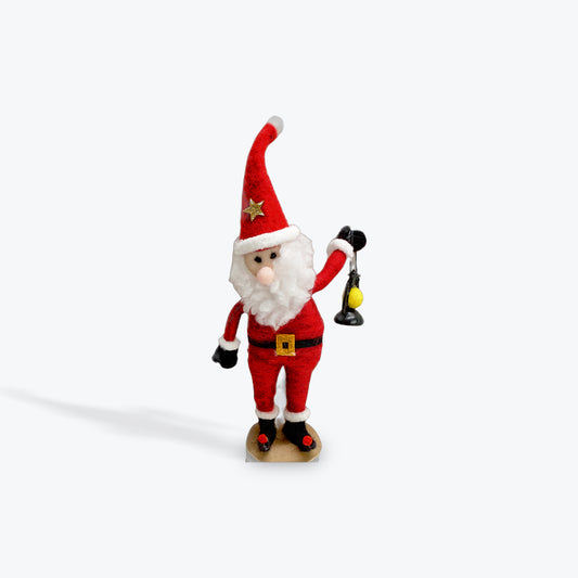 Onehundred80 7.5” Wool Santa with Lantern