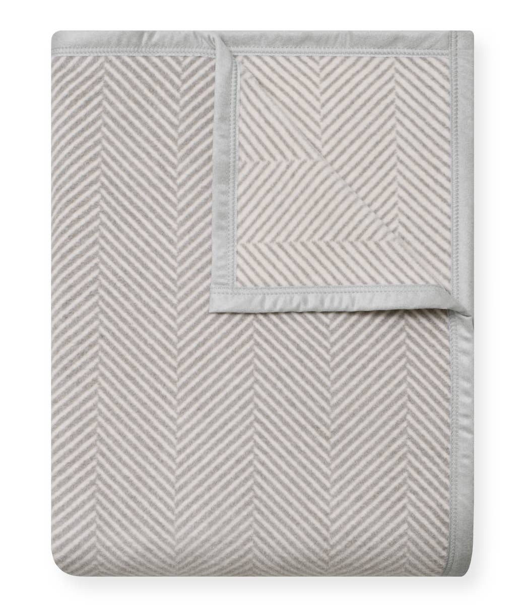 Chappy Wrap Harborview Herringbone Light Grey Blanket