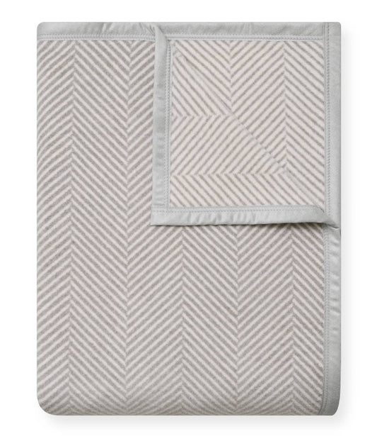 Chappy Wrap Harborview Herringbone Light Grey Blanket