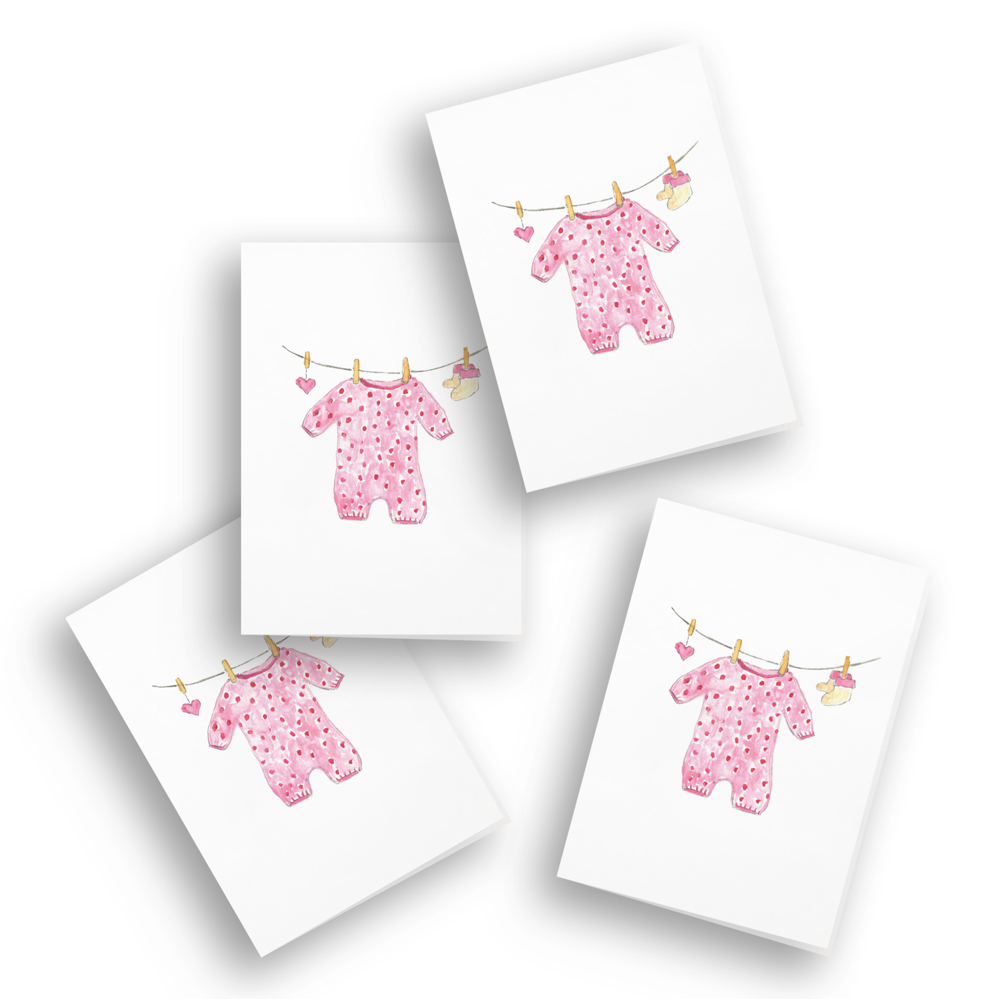Baby Girl Enclosure Cards | Pack of 4