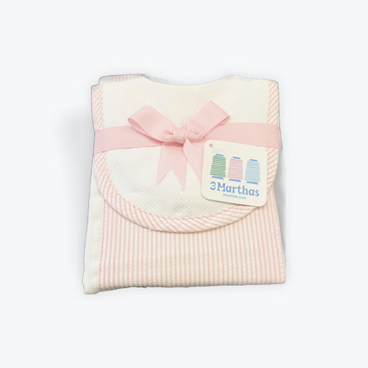 3 Marthas Burp/Drooler Pink Lamb
