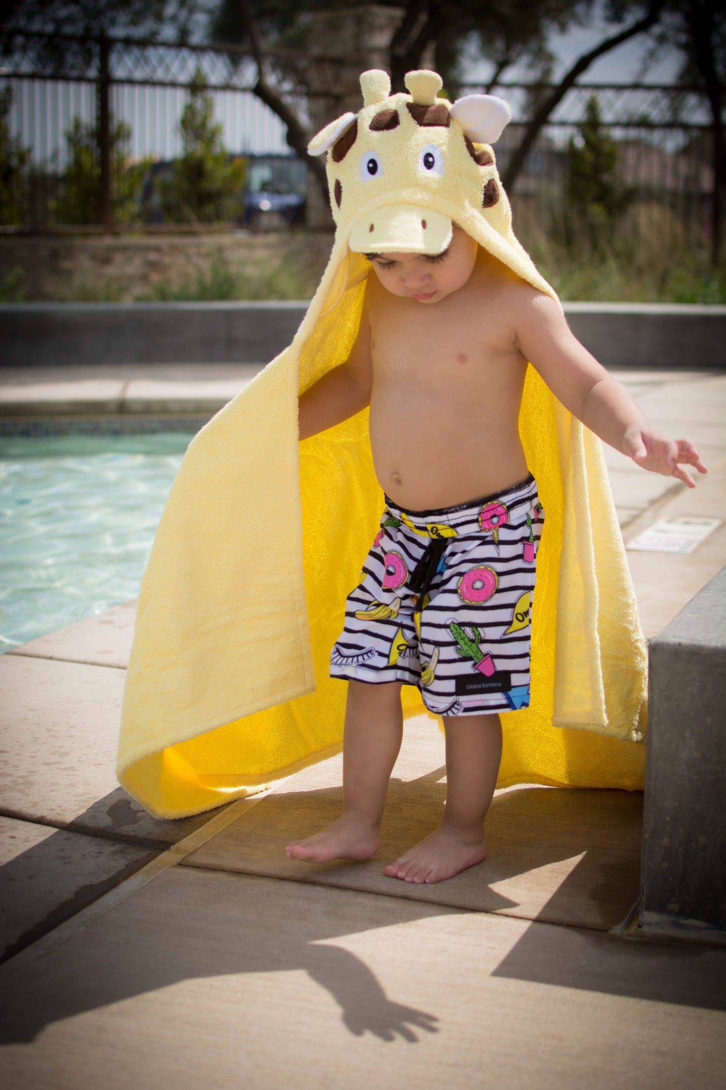 Giraffe Hooded Towel for toddlers ages 2 to 8 years old