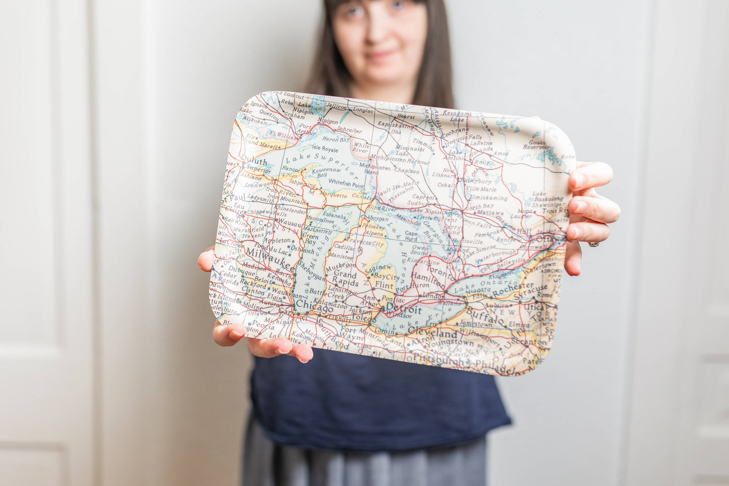 Bethlehem Pennsylvania Vintage Map Birchwood Serving Tray