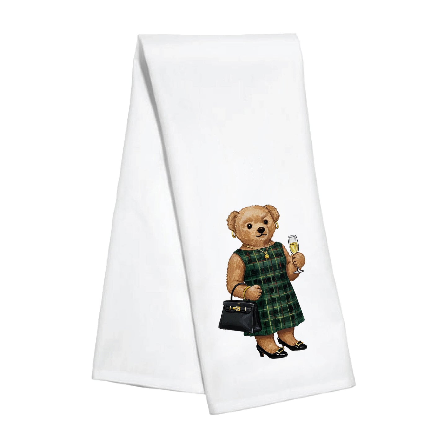 Ralph Lauren Inspired - Plaid Bear Tea Towel
