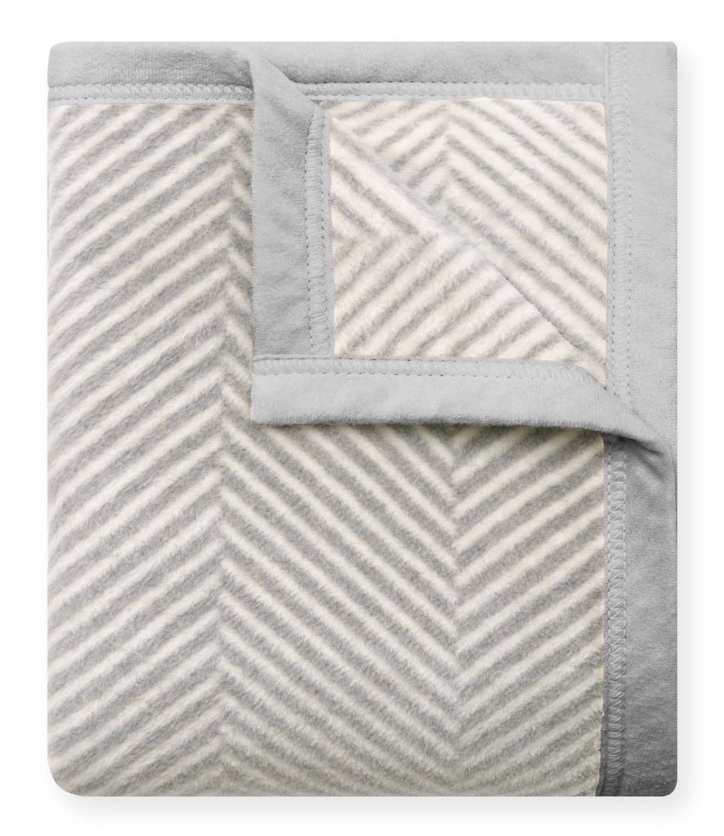Chappy Wrap Harborview Herringbone Light Grey Blanket