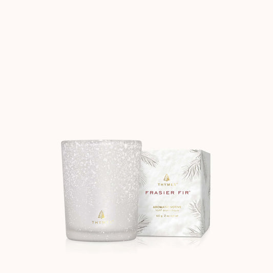 Thymes - Frasier Fir Flocked Collection Votive Candle 2oz