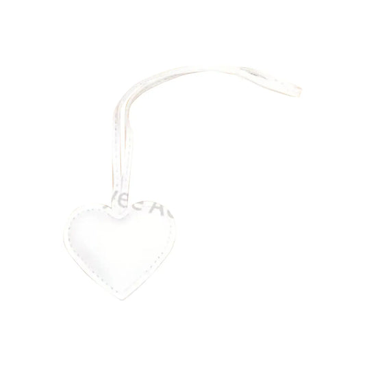 White Leather Heart Purse/Bag Charm